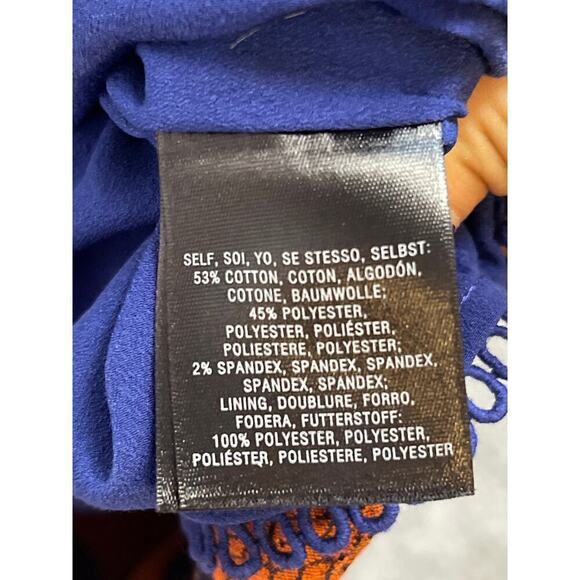 Maeve Anthropologie Women's Size 2 Orange Blue Polka Dot Sleeveless Sheath Dress - Picture 7 of 7